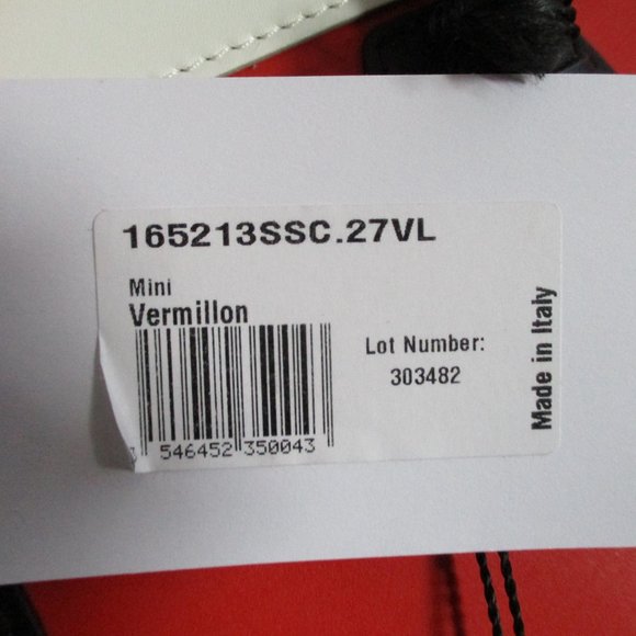 NEW CELINE PARIS ITALY Python Leather MINI LUGGAGE VERMILLON Tote Bag  NWT - Picture 4 of 10